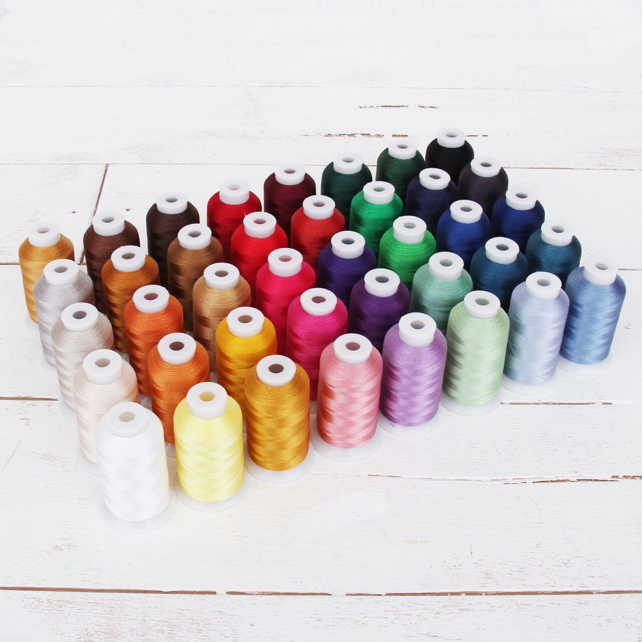 Threadart Polyester Embroidery Machine Thread Sets | 1000M Spools 40wt | For Brother Babylock Janome Singer Pfaff Bernina Machines - 16 Sets Available